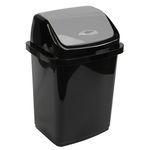 Контейнер для мусора Элластик-Пласт Комфорт, 10 л, черный/серый